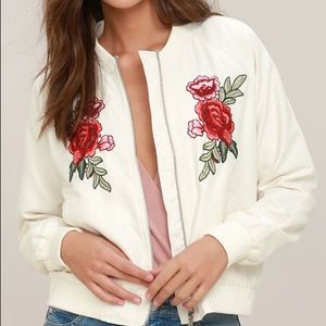 White bomber jacket